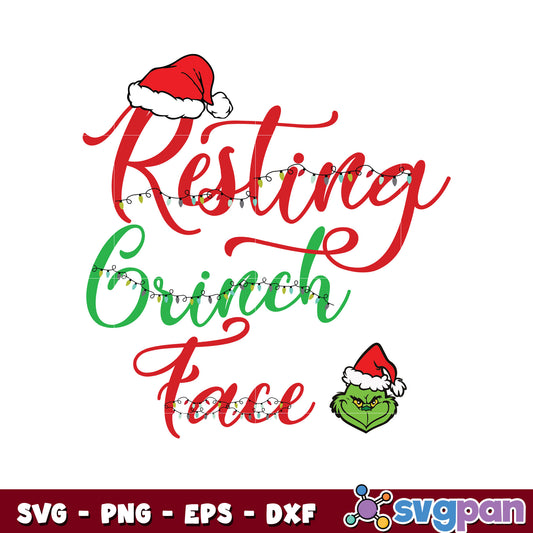 Resting grinch Face funny designs christmas svg