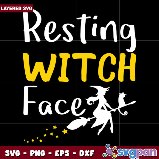 Resting witch face svg, halloween svg, horror movies characters svg (2)