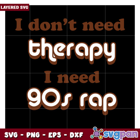 Retro 90s Rap SVG Design, Perfect for Music Lovers and Crafters