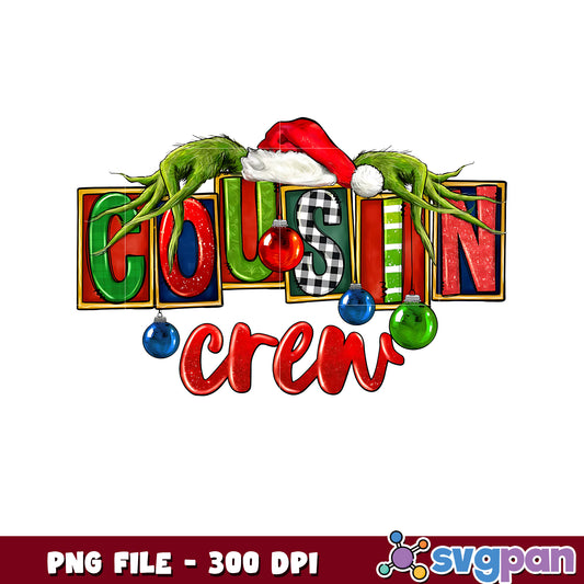 Retro Cousin Crew Grinch Hand png, grinch memes png, grinchmas png