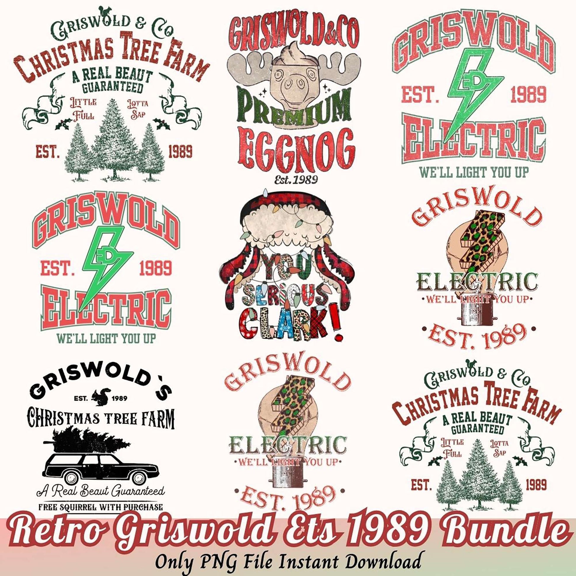 Retro Griswold Christmas PNG Bundle 1989