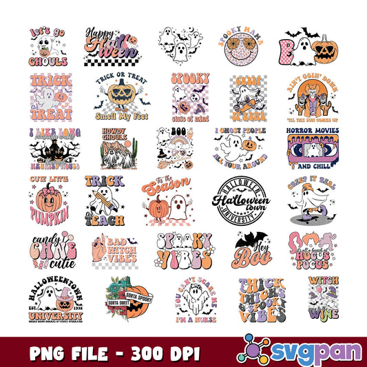 Retro Halloween Bundle PNG Designs
