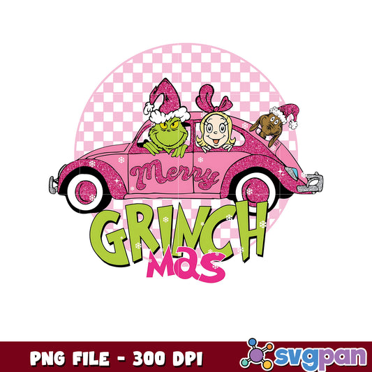 Retro Pink Merry Grinchmas png, grinch memes png, grinchmas png