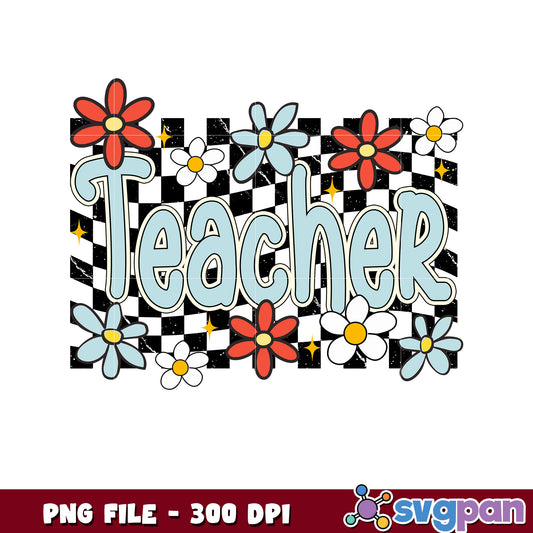 Retro Teacher PNG Design 300 DPI Download