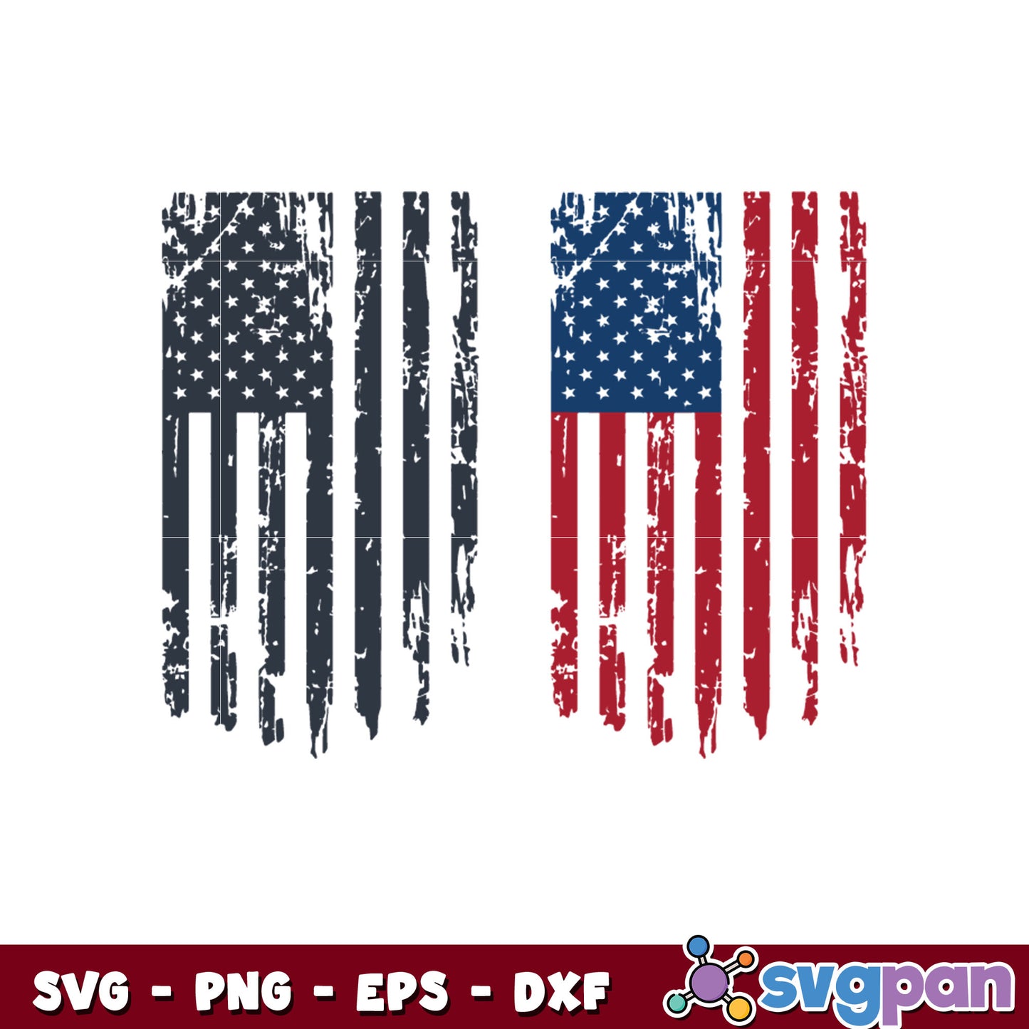 Retro america flag design svg, america flag svg​, america svg