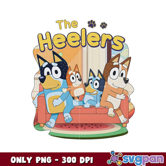 Retro bluey the heelers family cartoon png, bluey character png