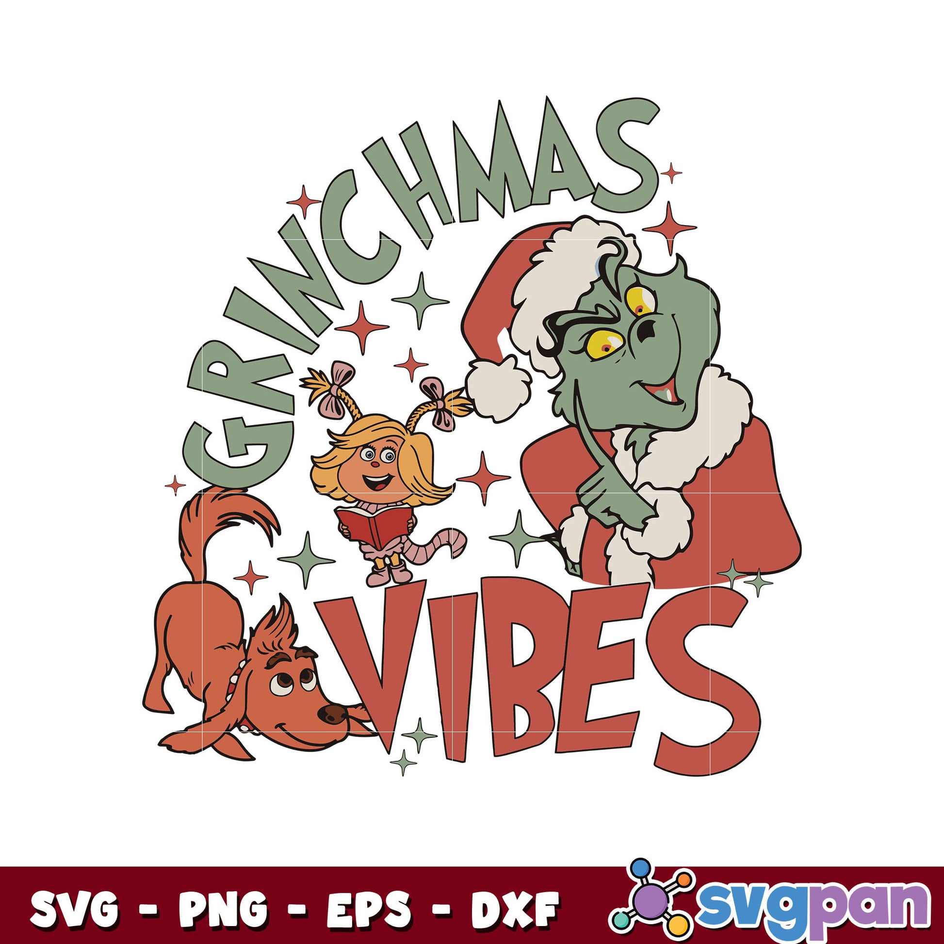 Retro grinchmas vibes santa cosplay svg