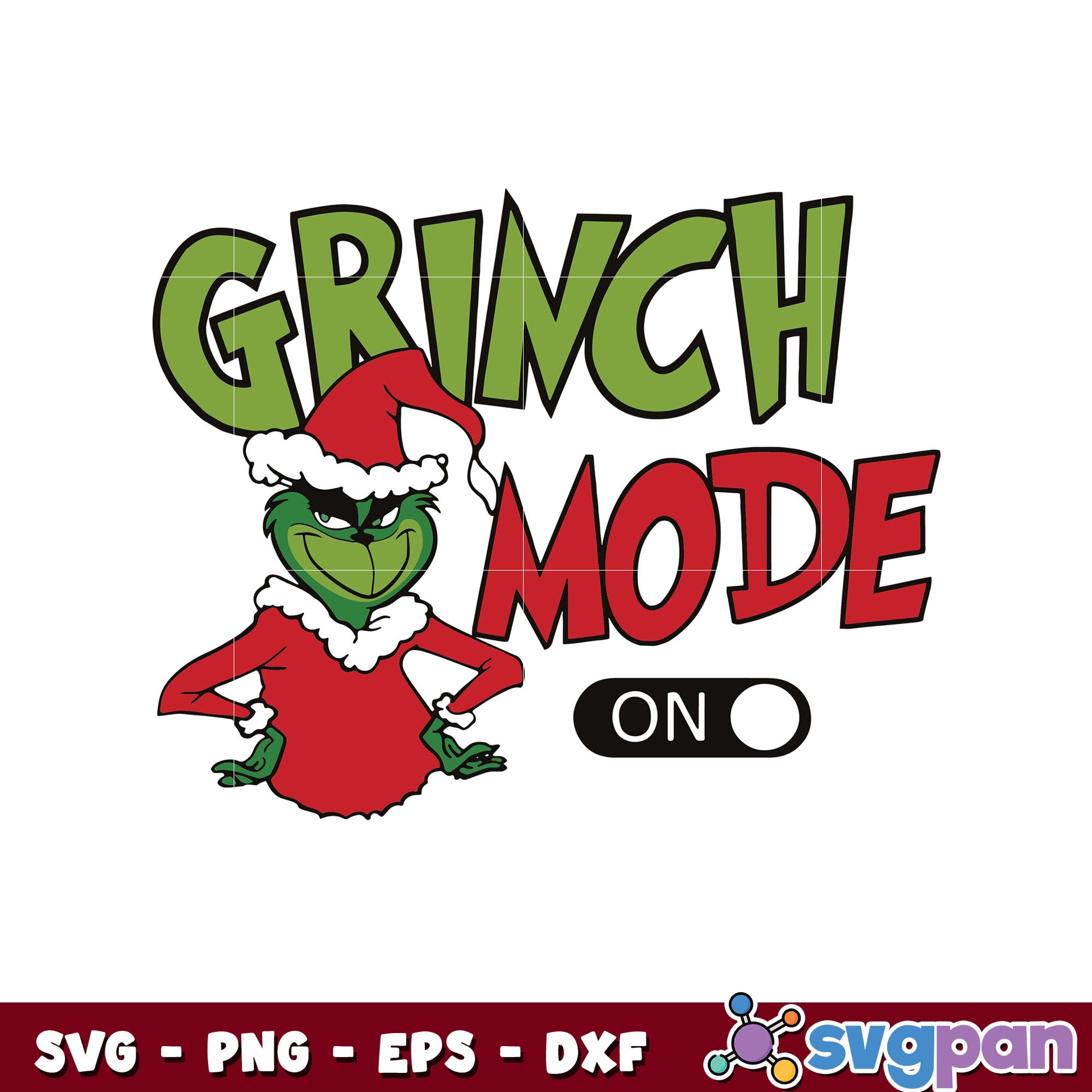 Retro grinch mode on christmas svg