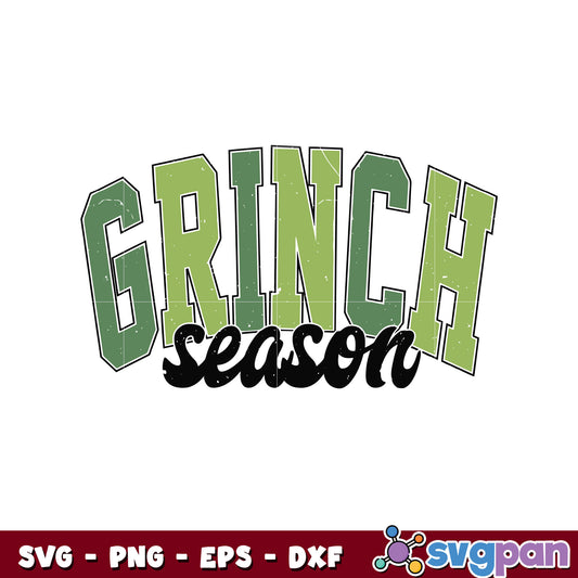 Retro grinch season christmas svg