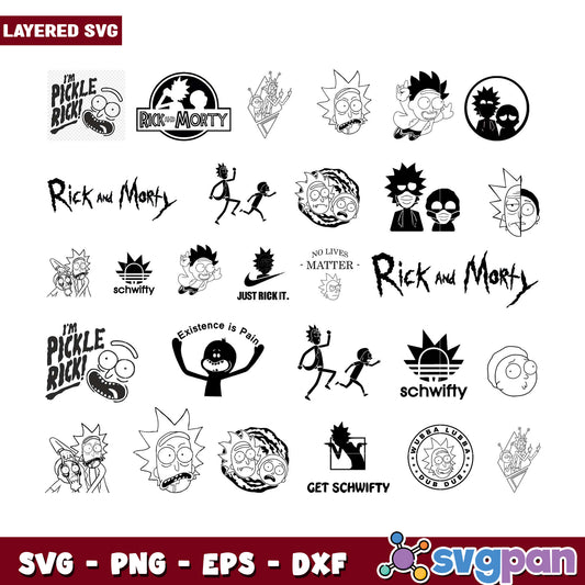 Rick and Morty SVG Bundle for Creative Projects