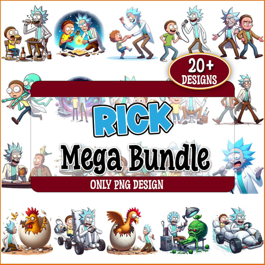 Rick and morty art png bundle