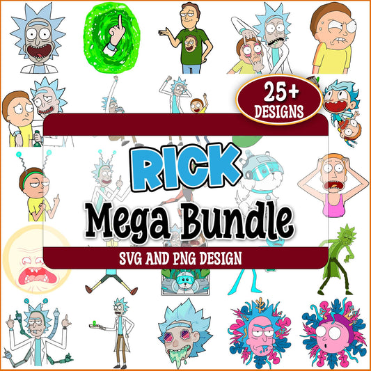 Rick morty cartoon svg bundle