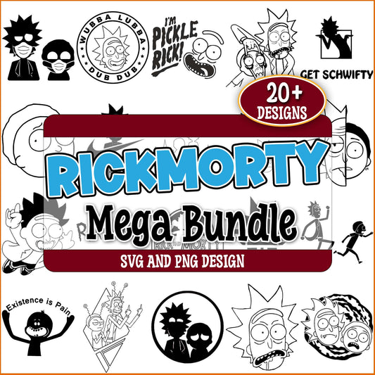 Rick morty sketch svg bundle