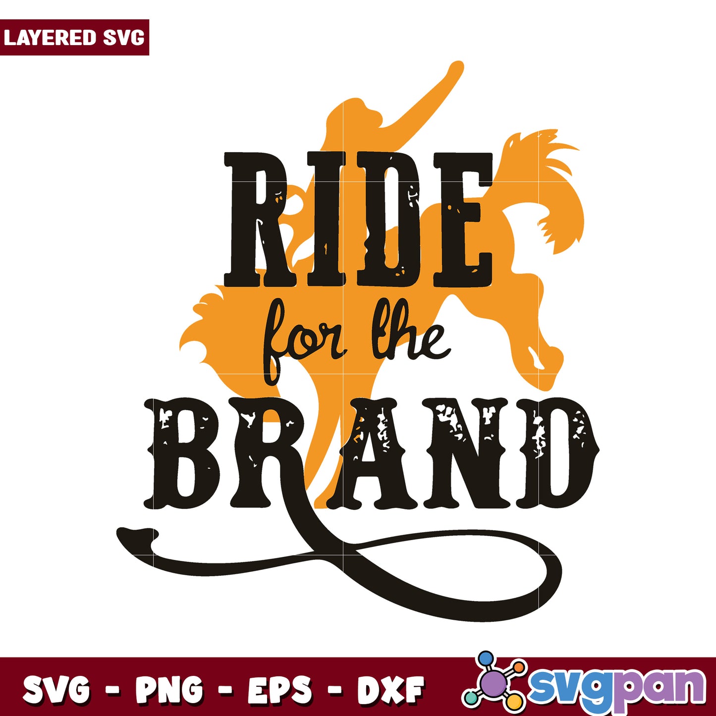 Ride for the Brand SVG Design, perfect for western-themed crafts