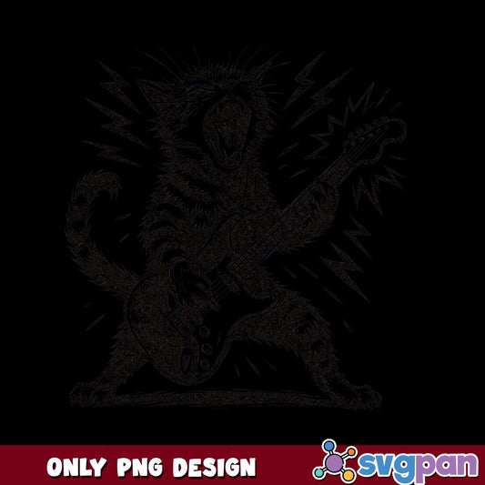 Rock Wolf Playing Guitar PNG, Heavy Metal Wolf, Monster PNG