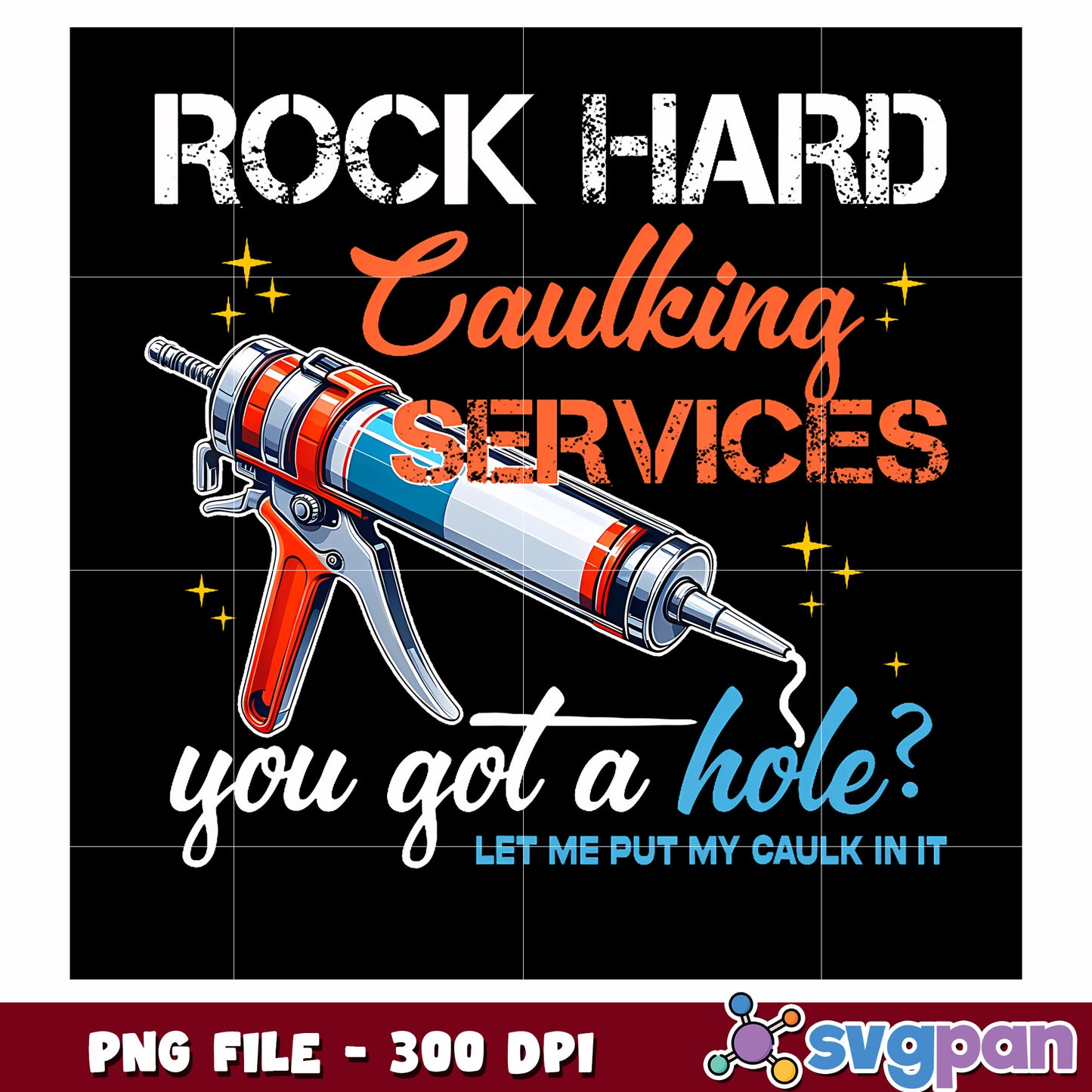 Rock hard caulking services png, professional home repair png