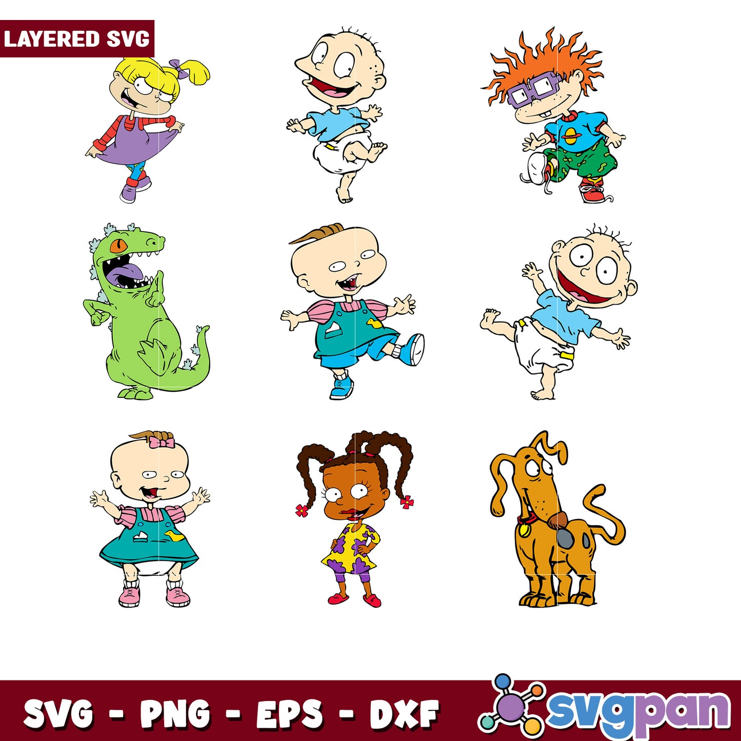 Rugrats SVG Bundle Layered Files