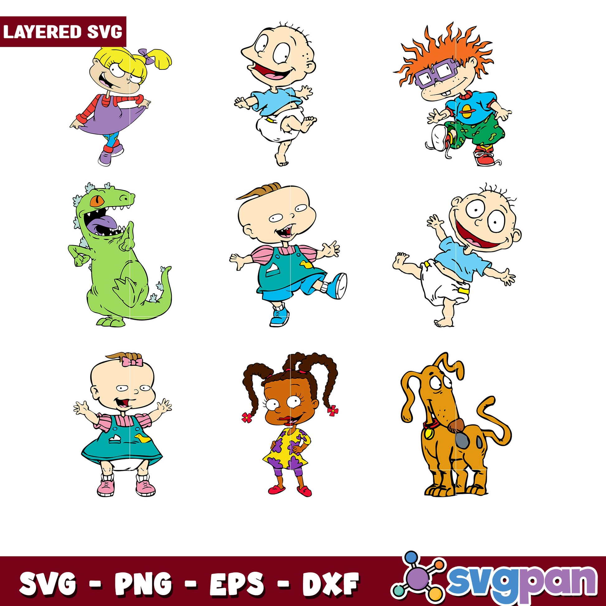Rugrats SVG Bundle Layered Files