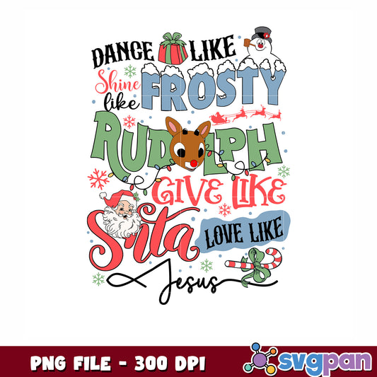Ruldop cartoon logo png, cute christmas png, christmas cartoon png