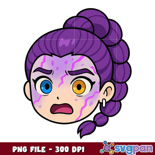 Rumi demon face png, kpop demon hunters png, kpop cartoon png