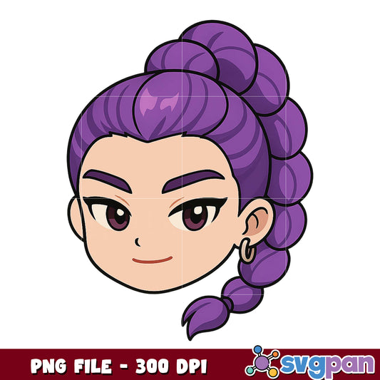 Rumi huntrix png, kpop animation png, korean cartoon png