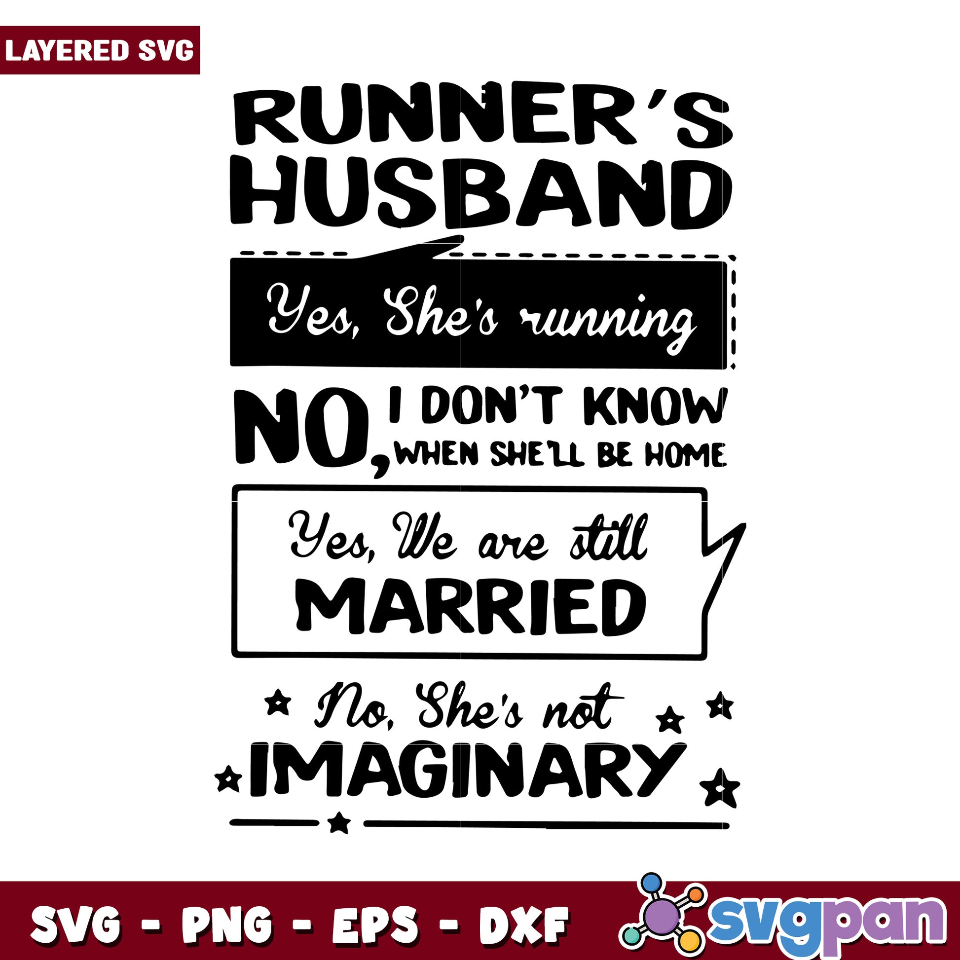 Runner's Husband SVG Design, Perfect for Runners and Couples