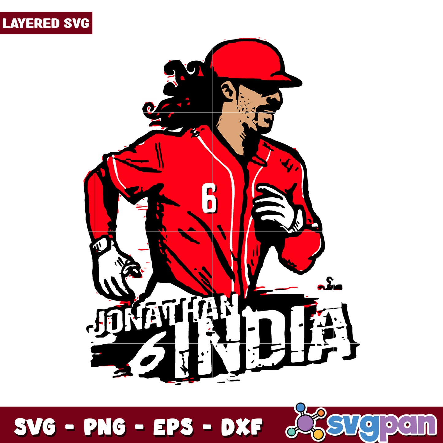 Running Cricketer SVG Design, Perfect for Sports Themed Projects