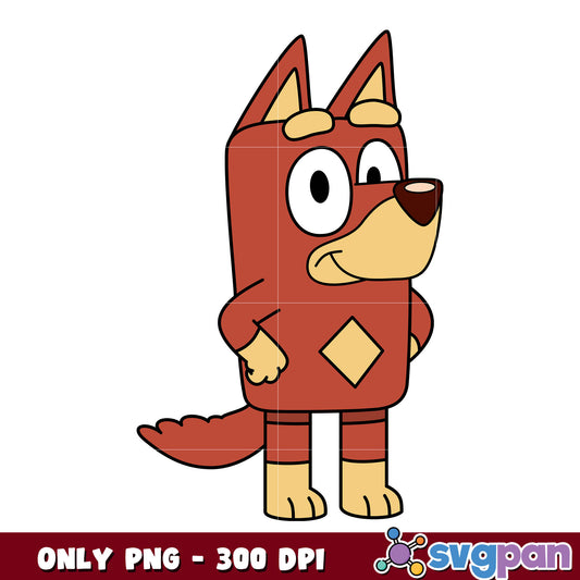 Rusty dog bluey cartoon png