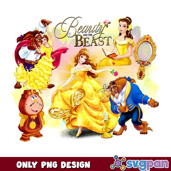 Belle Beast Character Collage PNG, Beauty And The Beast PNG – svgpan