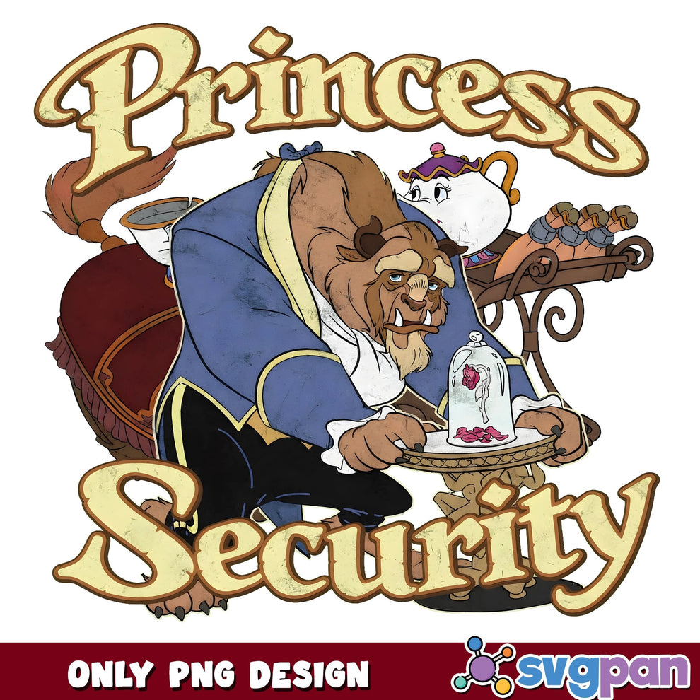 Princess Security Beast Funny PNG, Beauty And The Beast PNG – svgpan