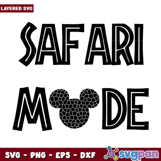 Safari Mode Mickey SVG