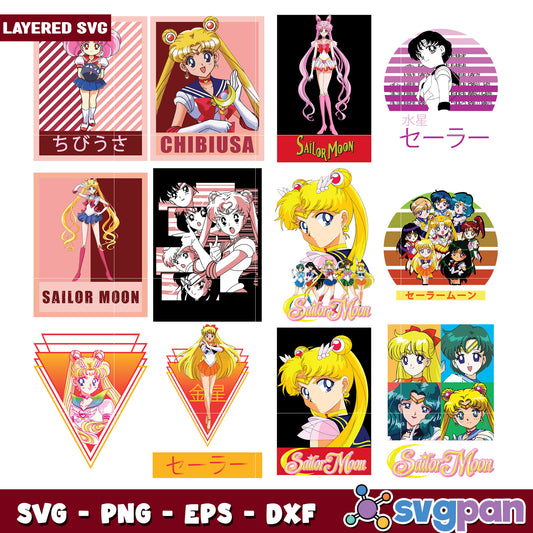 Sailor Moon SVG Bundle for Creative Projects