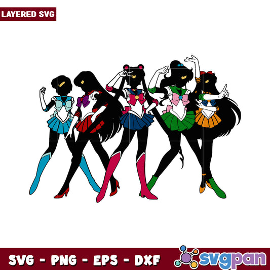 Sailor Scout Layered SVG Design for Craft Projects, Perfect for DIY