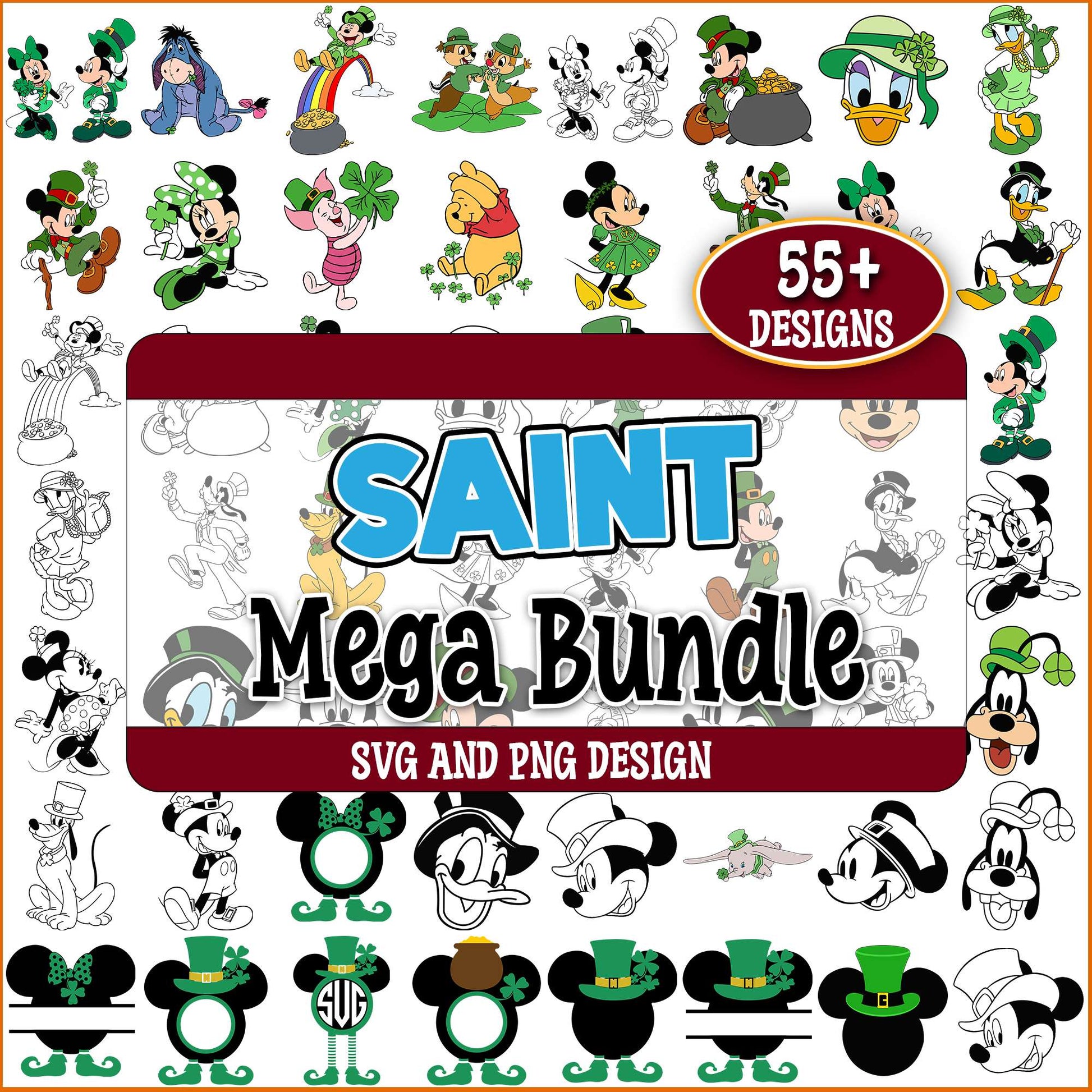Saint patrick disney svg bundle