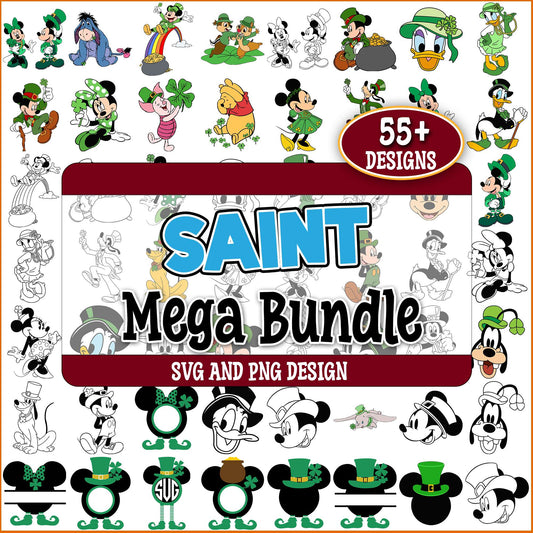 Saint patrick disney svg bundle