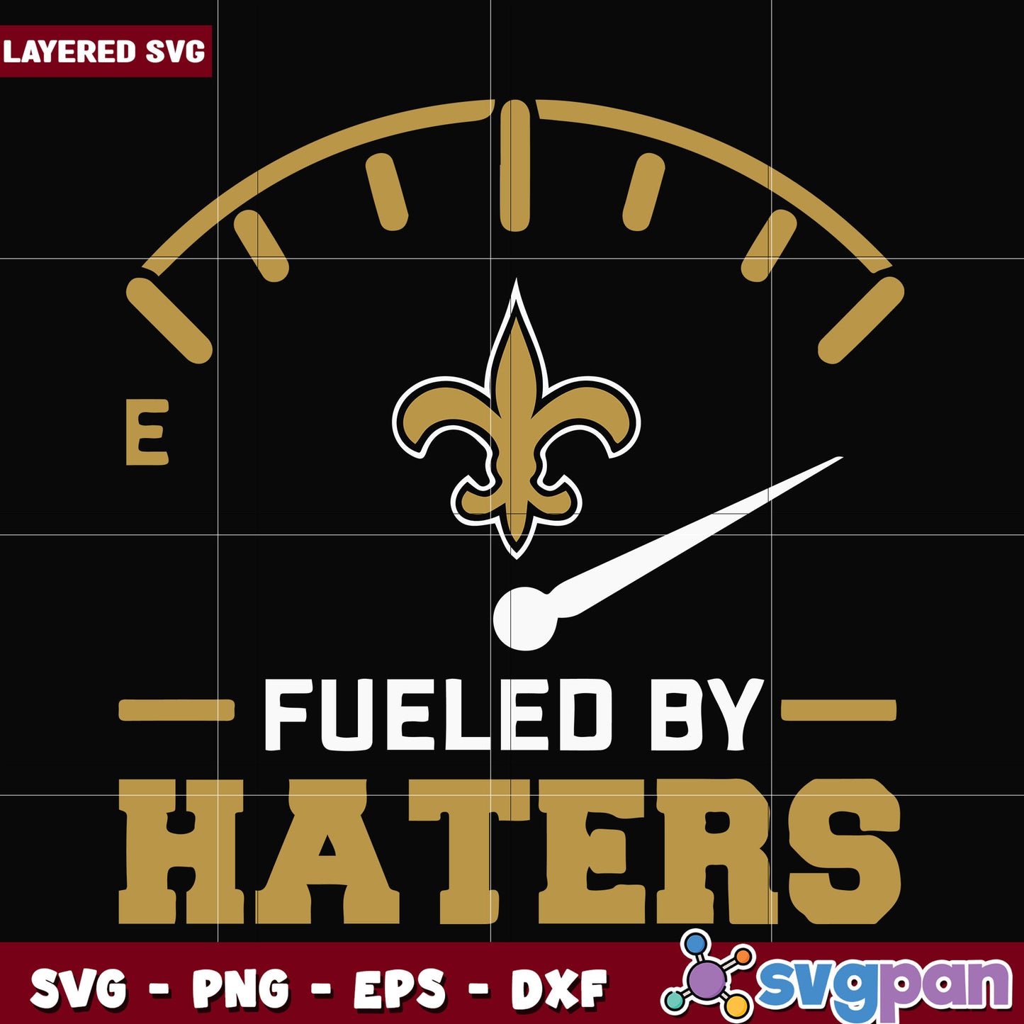 Saints fueled by haters svg, super bowl 2025 svg, nfl saints svg