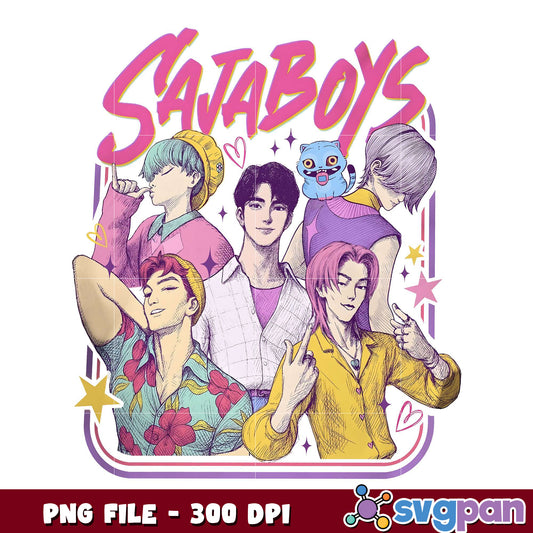 Saja boys band logo png, kpop emblem png, music group symbol png