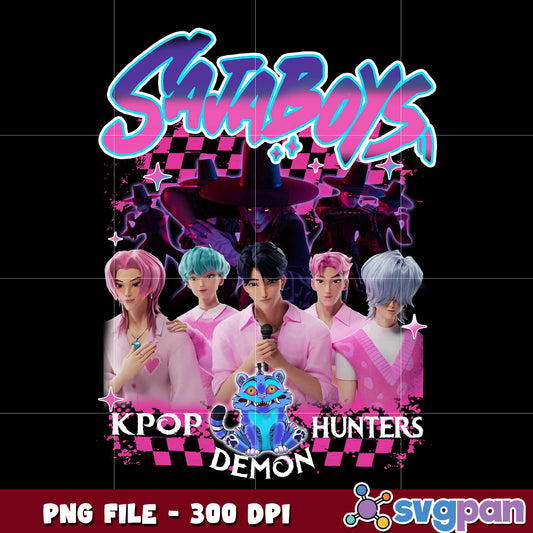 Saja boys demon hunters png, demon hunters saja png, saja boys band png