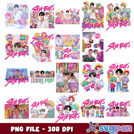 Sajaboys design png bundle