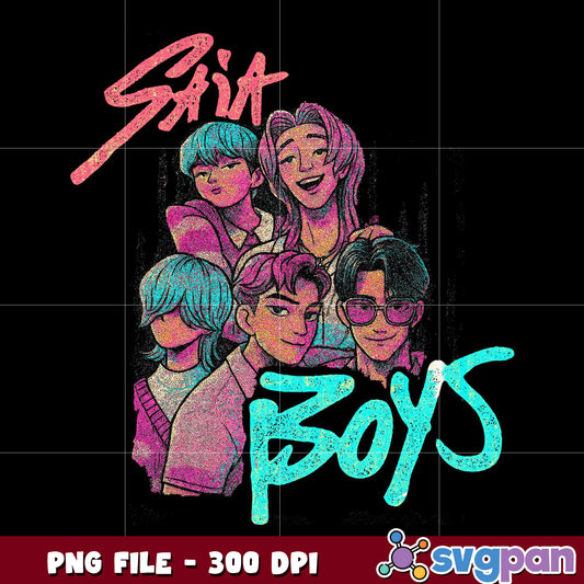 Saja boys drawing png, kpop demon hunter png, netflix cartoon png