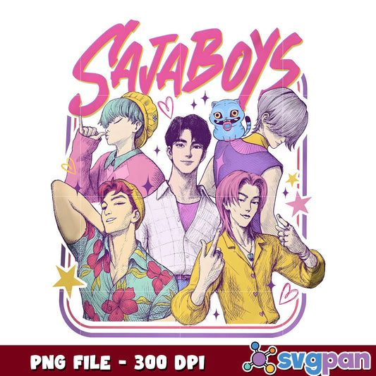 Saja boys members png, saja boys group png, saja band members png
