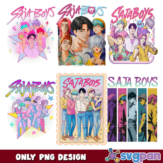 Saja boys poster png bundle