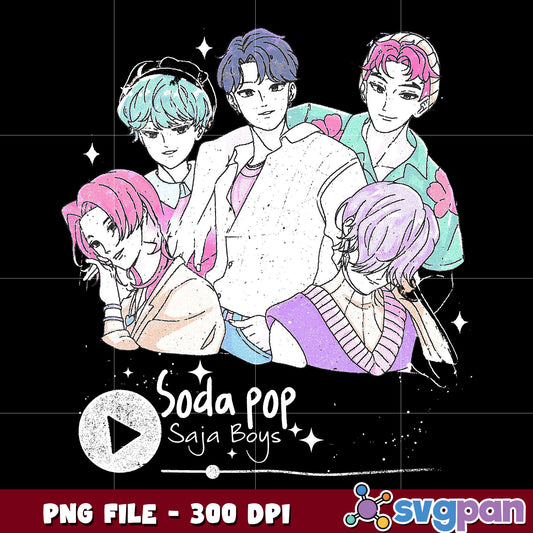 Saja boys soda pop png, kpop music png, colorful design png