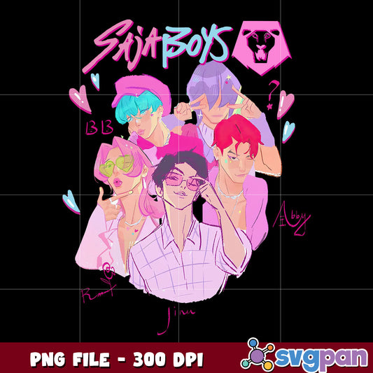 Saja boys team png, kpop demon hunter png, netflix cartoon png