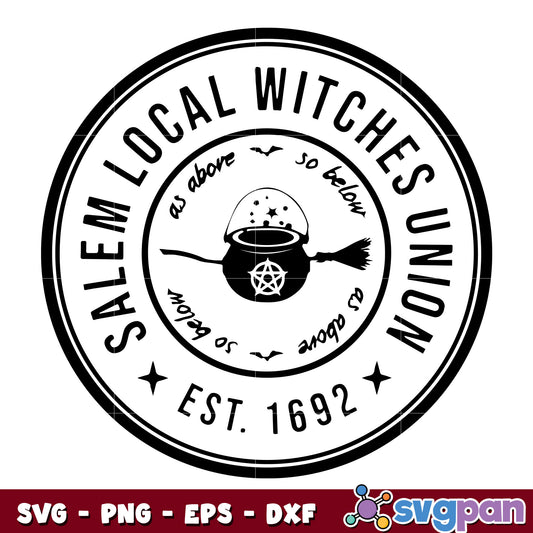 Salem Local Witches Union 1692 svg