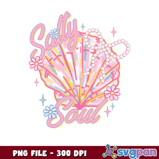 Salty Soul Shell PNG Design 300 DPI