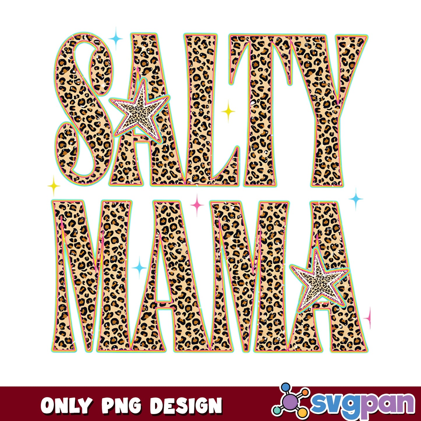 Salty Mama Leopard Print PNG, Funny Mom PNG, Mother PNG