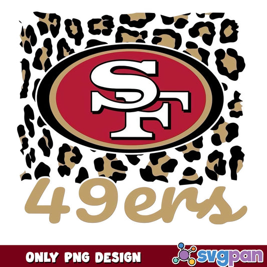 San Francisco 49ers Leopard PNG, NFL Football PNG, 49ers PNG