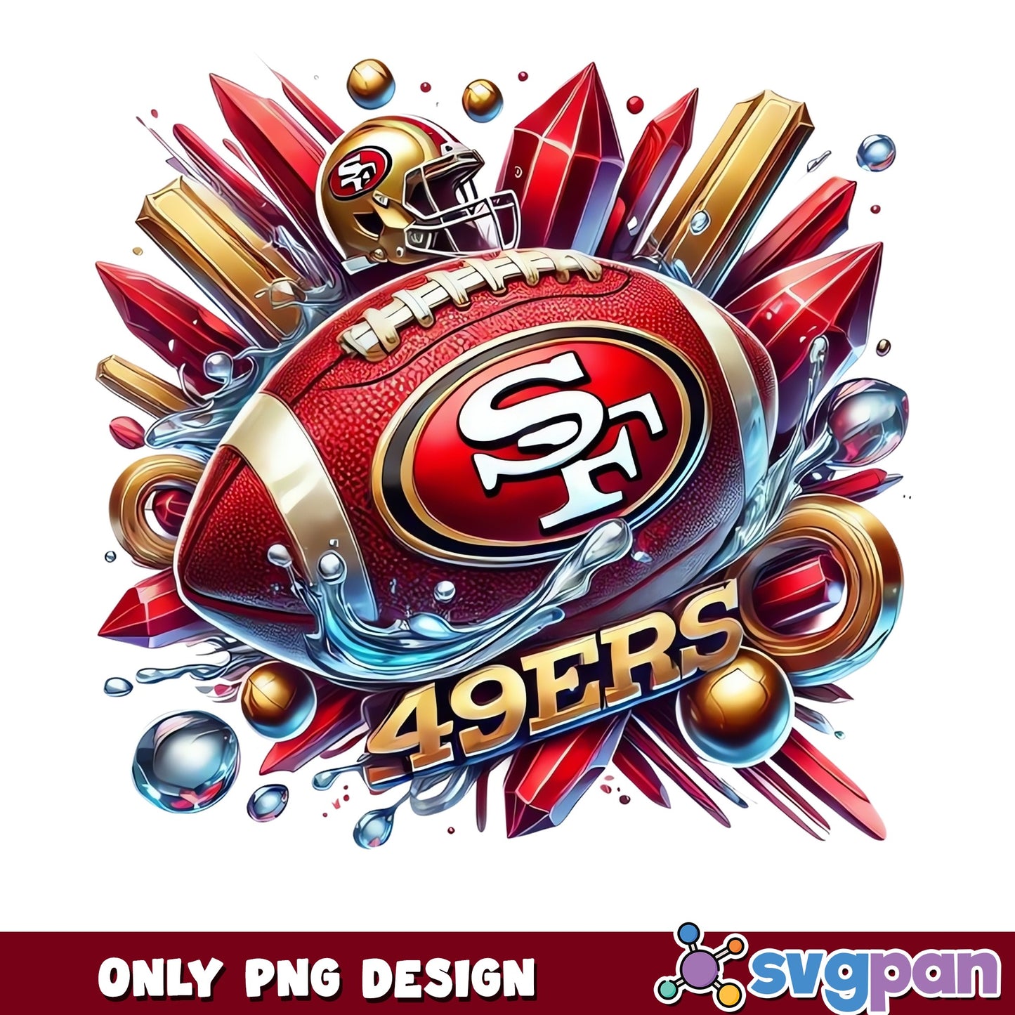 San Francisco 49ers PNG, NFL Football Team Design, 49ers PNG