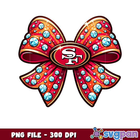 San francisco 49ers bowtie png, super bowl png, national football league png